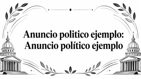 Anuncio politico ejemplo: Anuncio político ejemplo